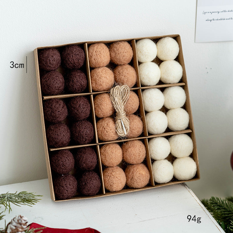 Weihnachtskugeln Filz & Schneeflocken · 36er-Set – Bild 4 | LuxeStyle