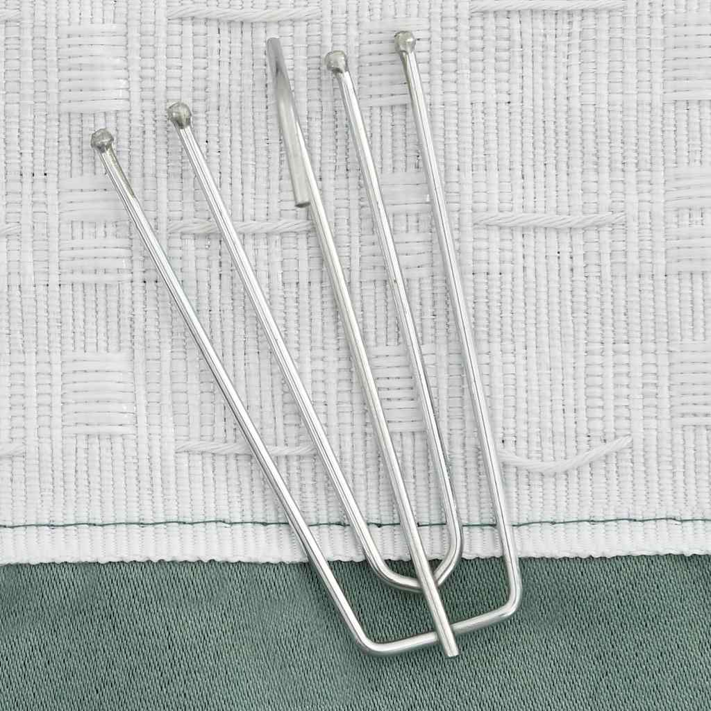 Verdunkelungsvorhänge mit Haken, Leinen-Optik, 2 Stk.