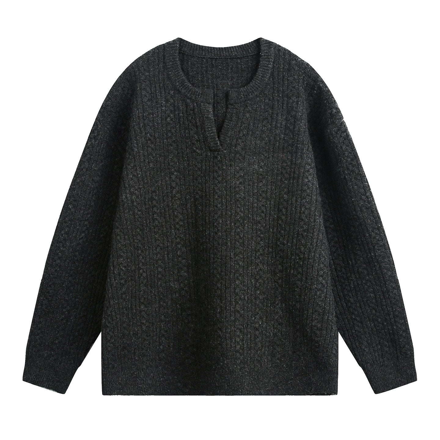 Retro-Strickpullover mit Lockiger Passform und Textur