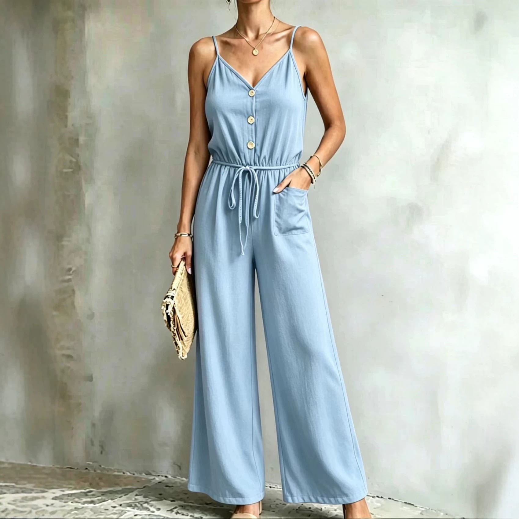 Eleganter Damen-Jumpsuit mit weitem Bein