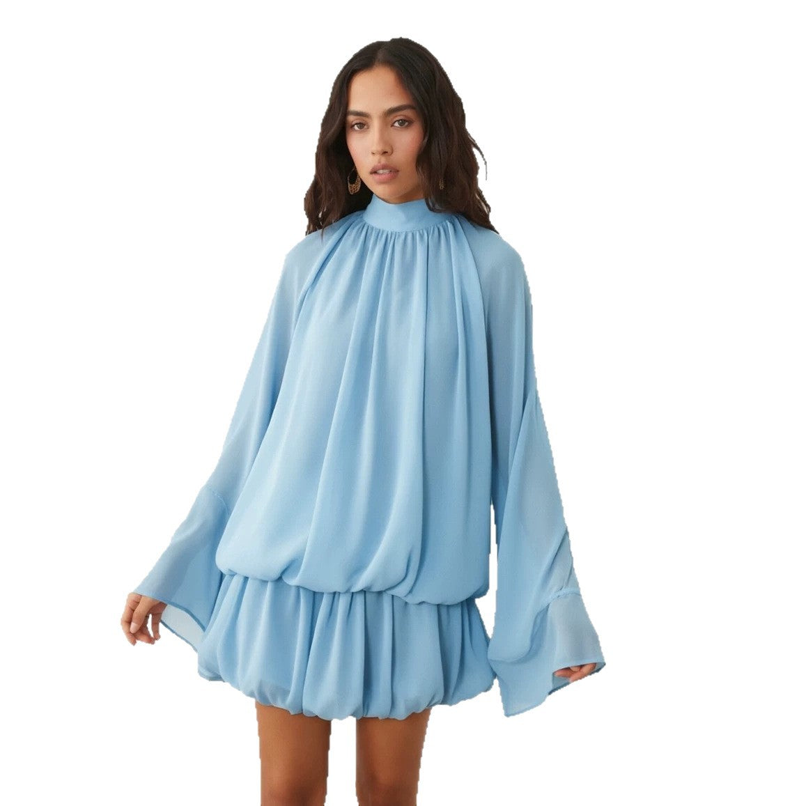 Tüll Kleid mit Rückenausschnitt und schmaler Taille – Bild 3 | LuxeStyle
