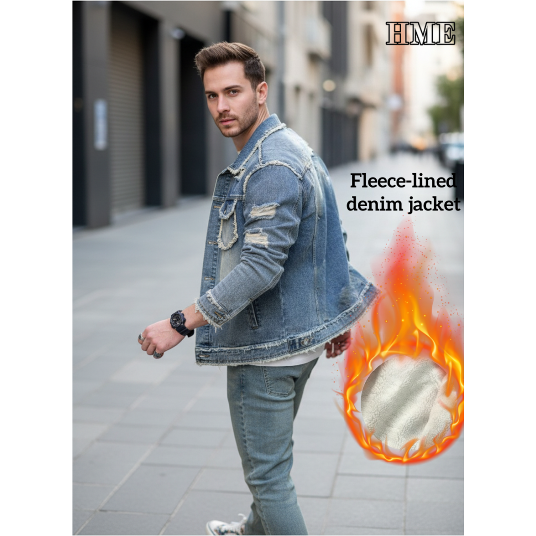 Gut sitzende Jeansjacke für Herren – Ansicht 2