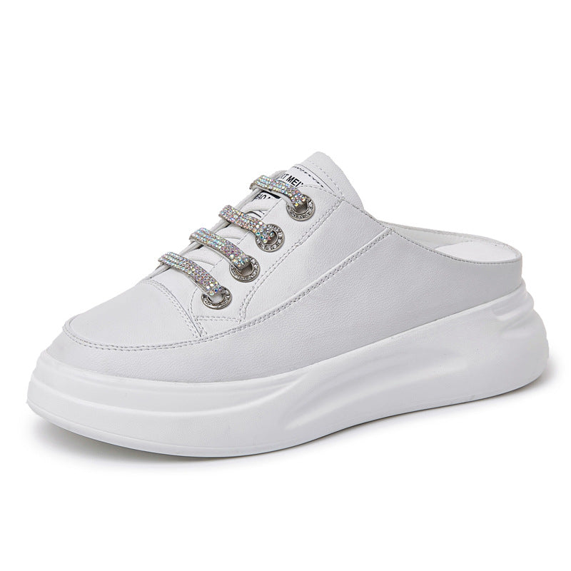 Damen Plateau Pantoletten aus Leder – Bild 5 | LuxeStyle