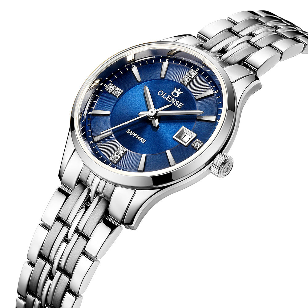 Herrenuhr aus Edelstahl, wasserdichtes Quarz-Set – Bild 8 | LuxeStyle