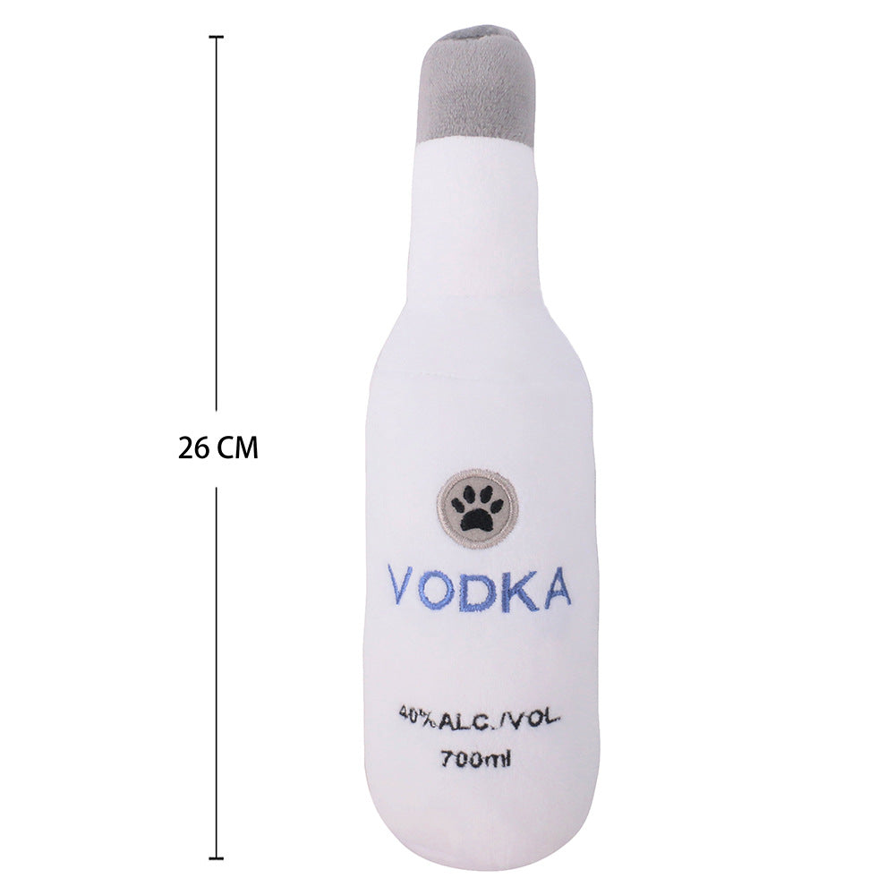 Wein-Flasche Plüsch-Spielzeug für Haustiere – Bild 4 | LuxeStyle