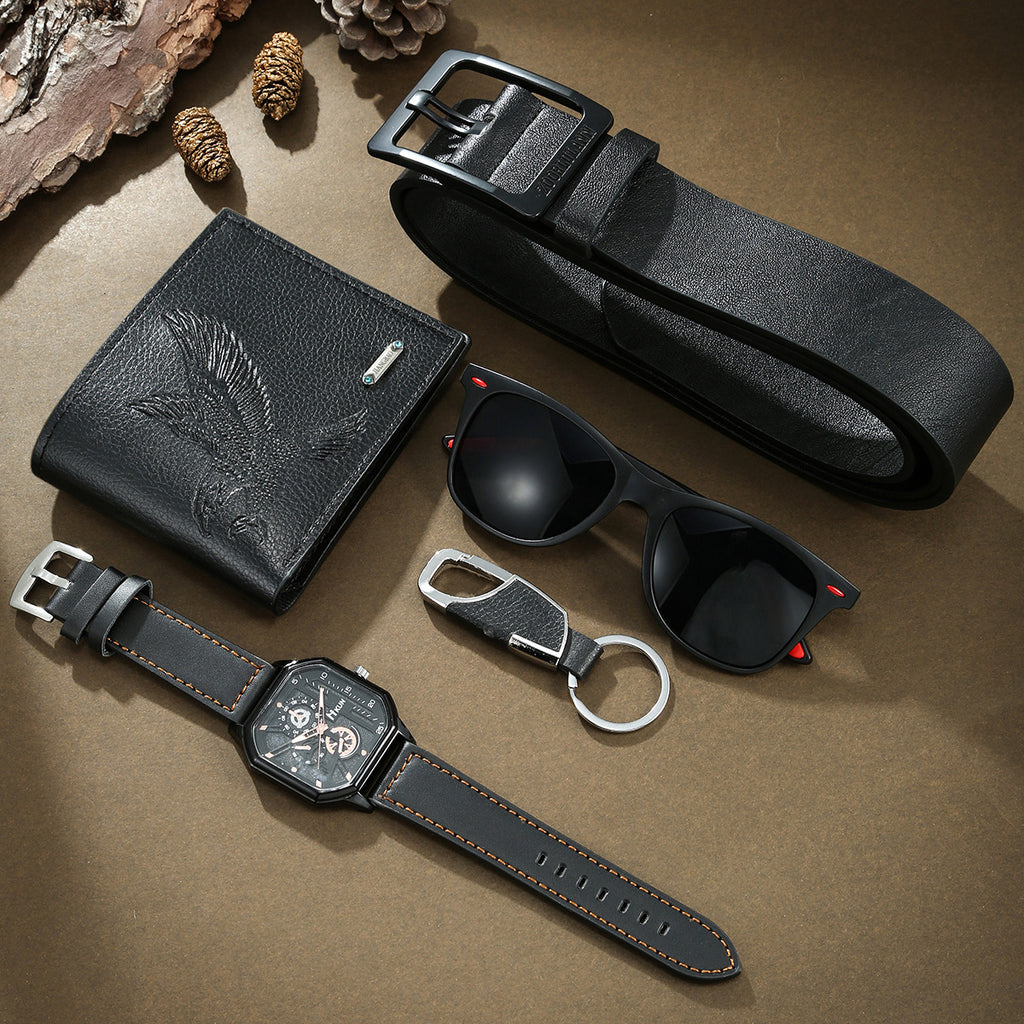 Geschenkset: Uhr, Gürtel, Brieftasche & Accessoires