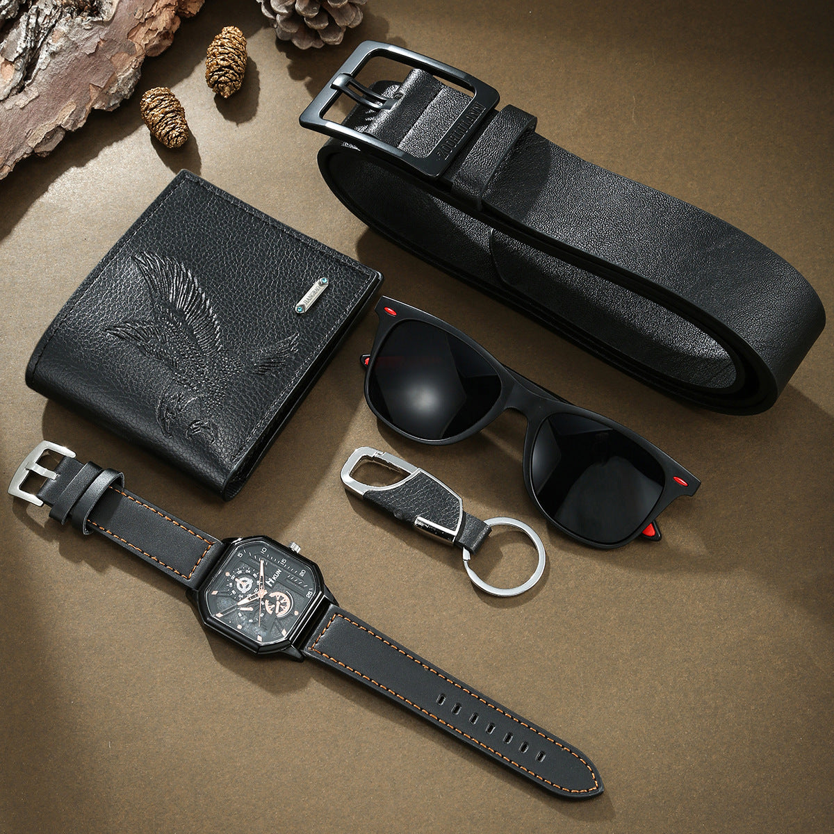 Geschenkset: Uhr, Gürtel, Brieftasche & Accessoires