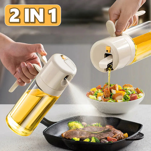 2in1 Olivenöl-Sprühflasche mit Automatikverschluss