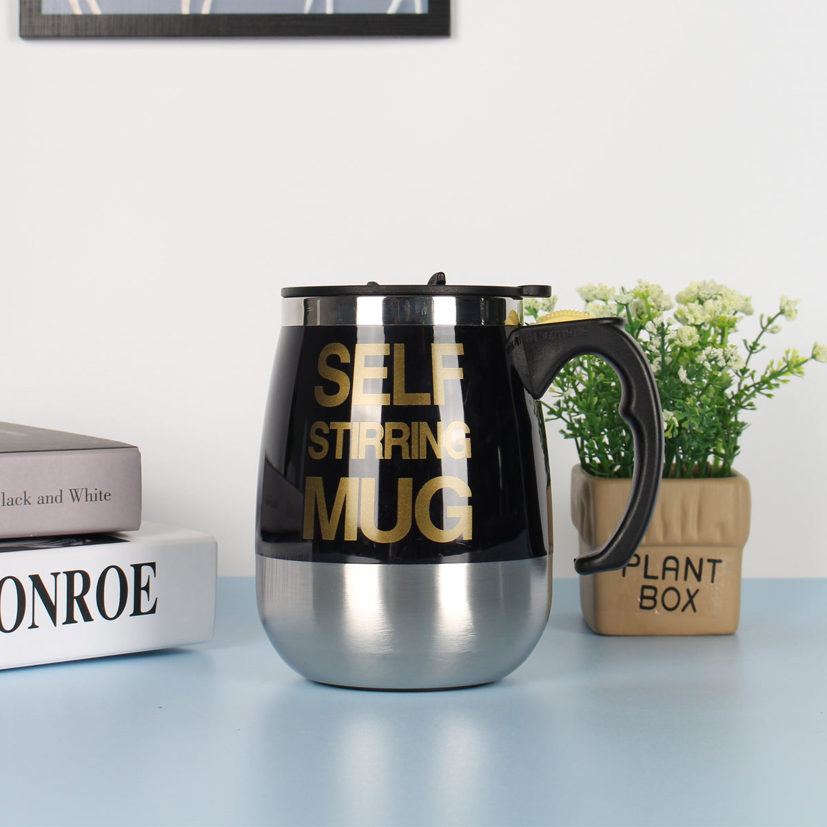 Selbstrührende Kaffeetasse aus Edelstahl – Bild 5 | LuxeStyle
