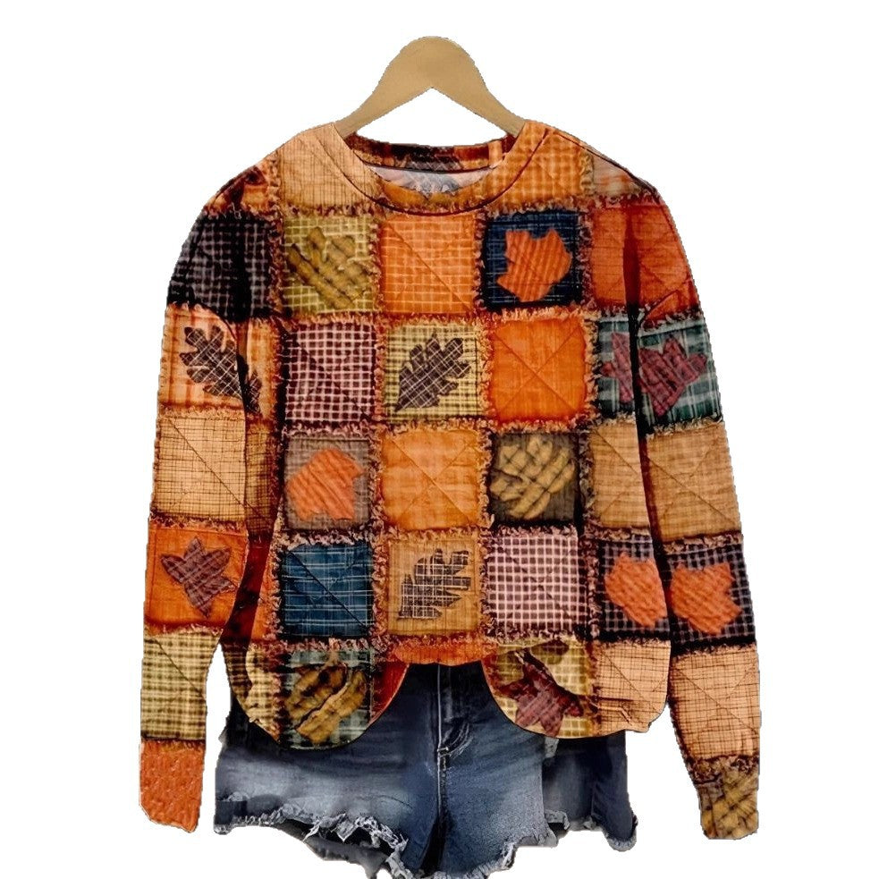 Damen Pullover Sweatshirt mit Print