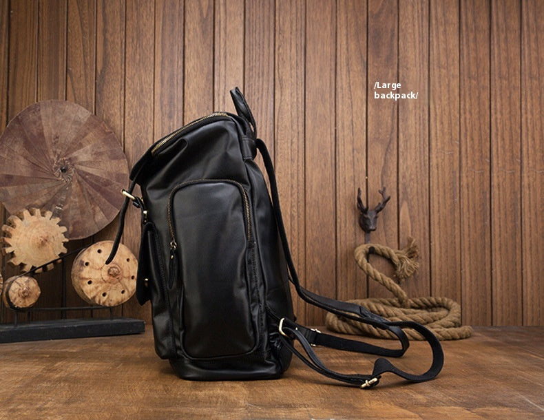 Handgefertigter Herrenrucksack aus echtem Leder – Bild 3 | LuxeStyle
