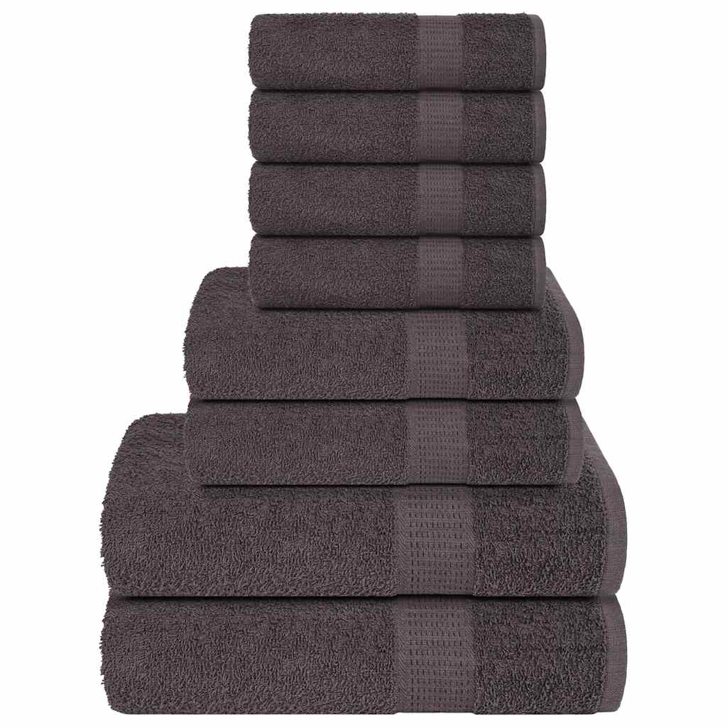 8er-Handtuch-Set, Anthrazit