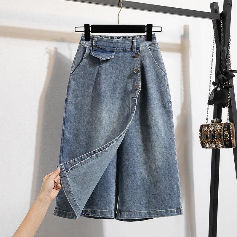 Vintage Cropped Jeans mit Hohem Bund