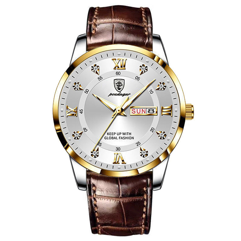 Herren Quarzuhr, ultraflach