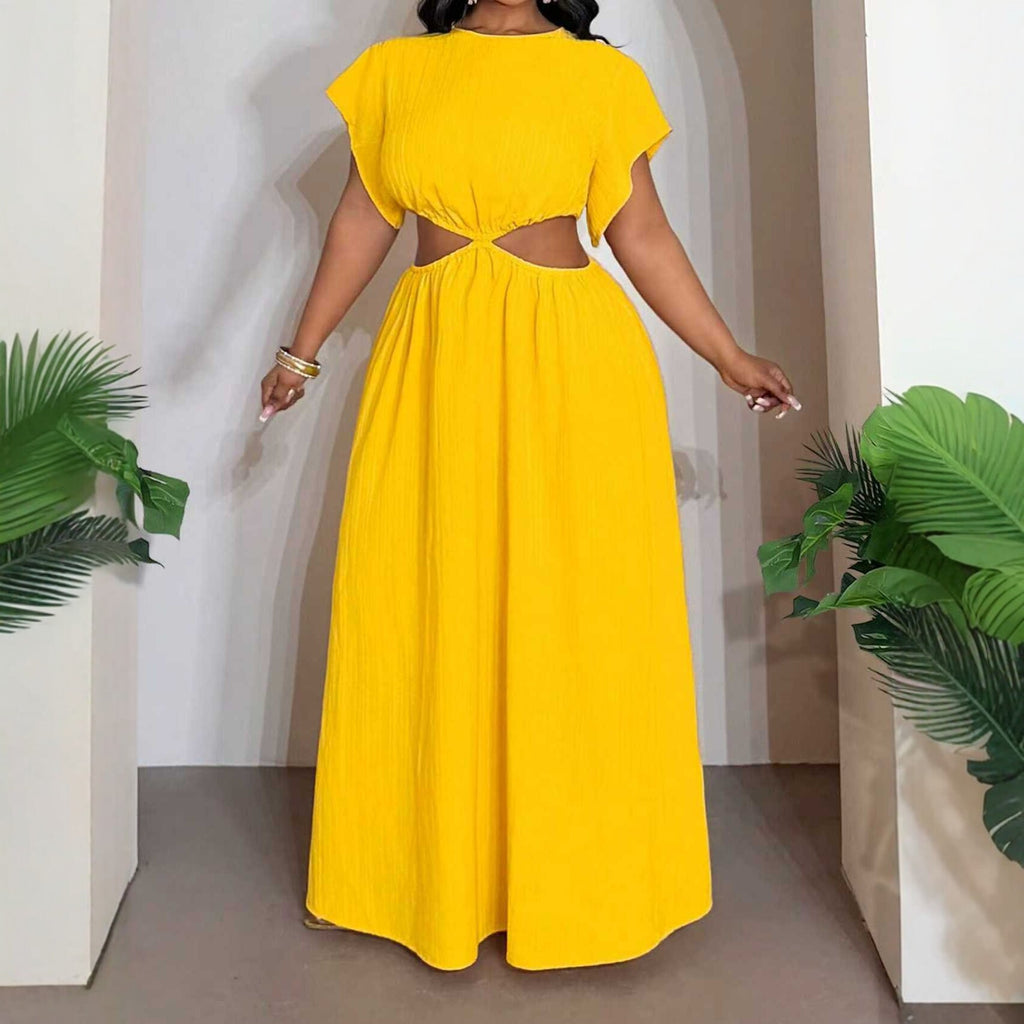 Elegantes Off-Shoulder Midikleid mit A-Linie