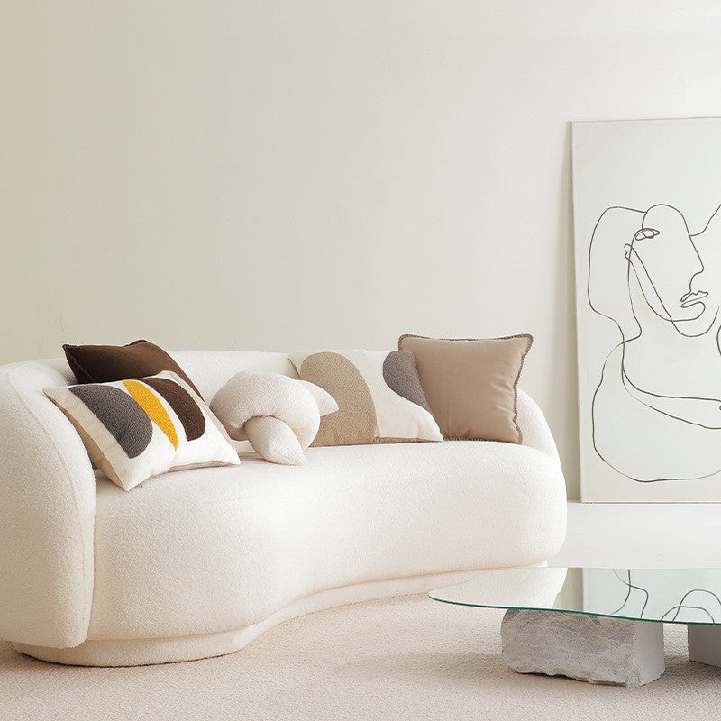 Geometrisches Kissen mit Farbblock-Stickerei – Bild 6 | LuxeStyle
