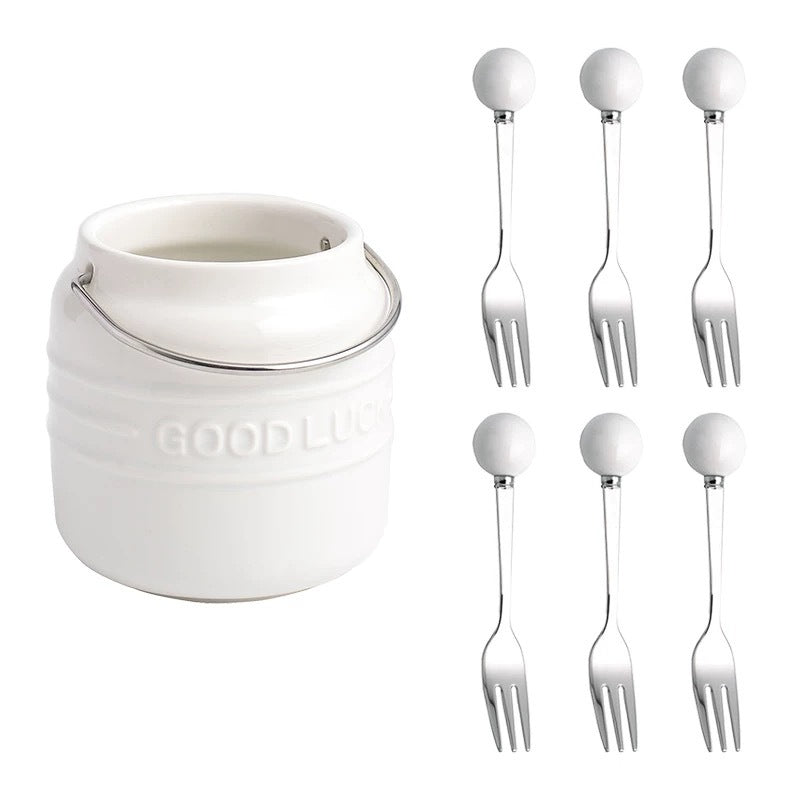 Fruchtgabel-Set mit Aufbewahrungsdose – Bild 11 | LuxeStyle