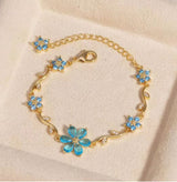 Modell: Golden Blau Diamant Blumen