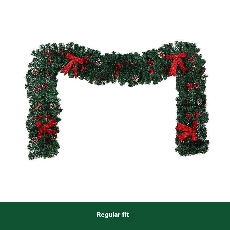 Weihnachts-Rattan-Girlande mit Zapfen und Schleife – Bild 6 | LuxeStyle