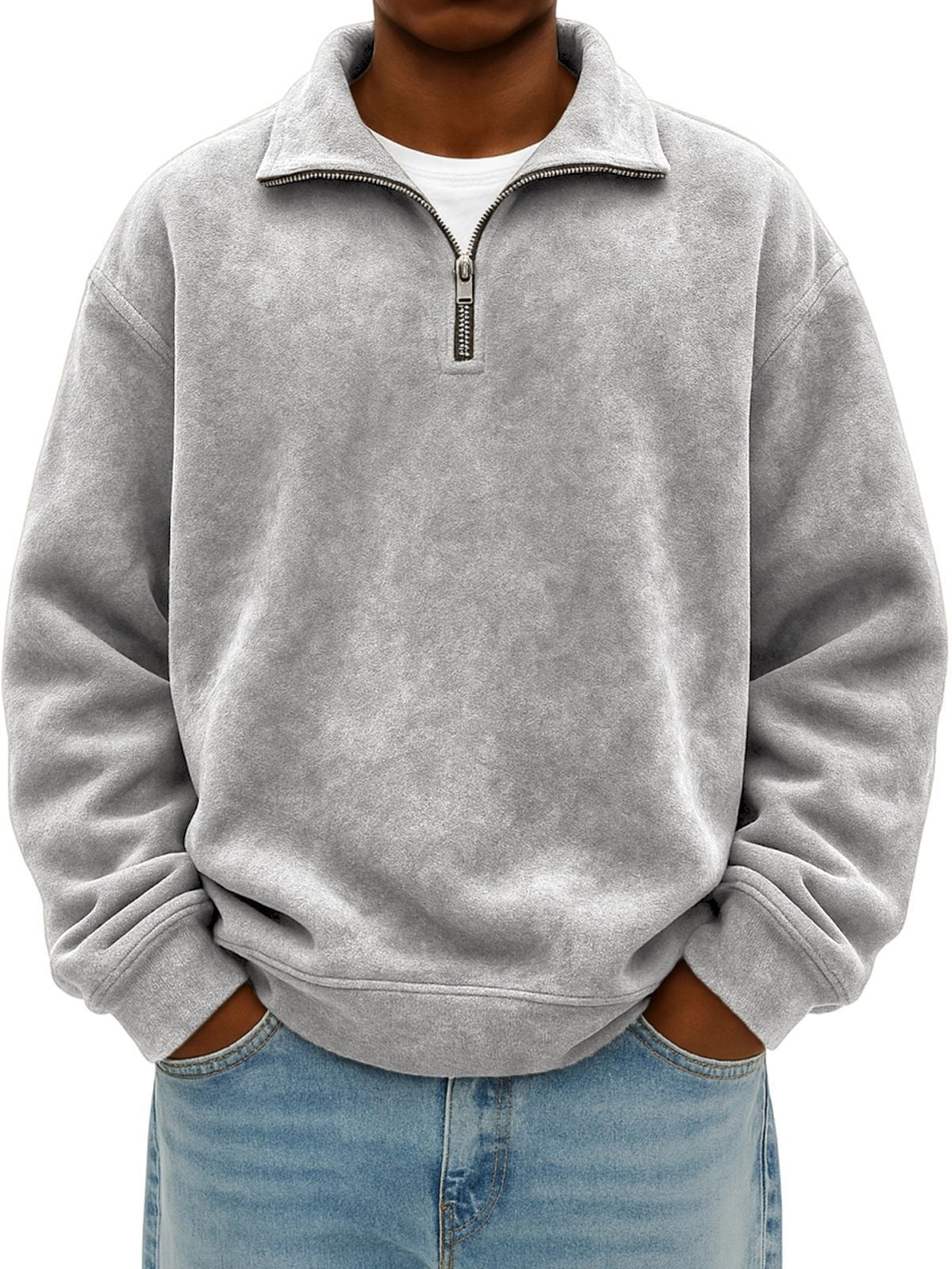 Herren Sweatshirt mit Stehkragen