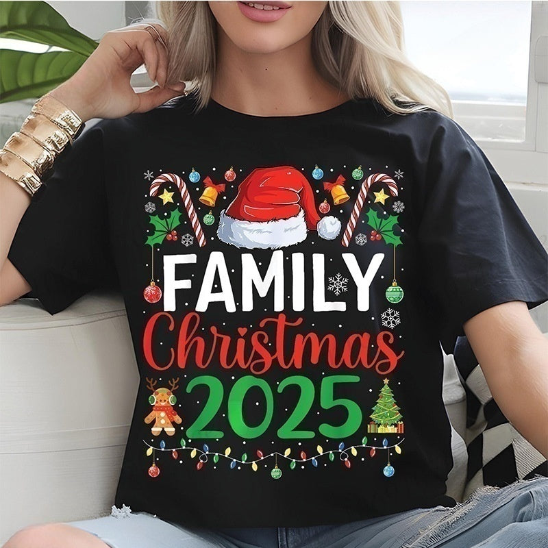 Weihnachts-T-Shirt für Damen mit Aufdruck