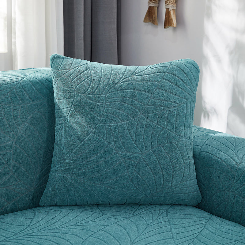 Jacquard Strick-Kissenbezug mit Blattmuster – Bild 6 | LuxeStyle