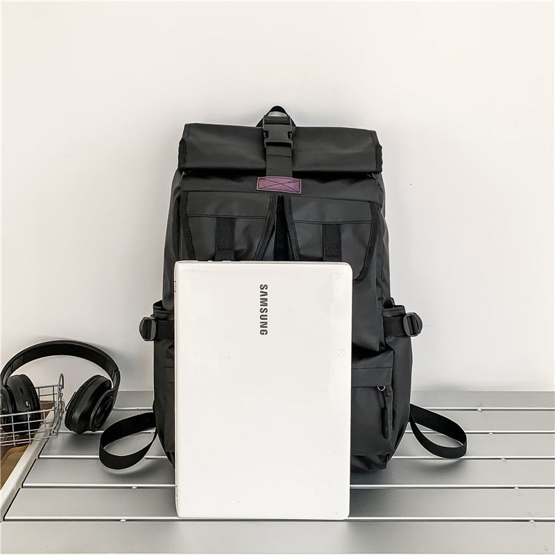 Schwarzer Rucksack für Männer – Grosses Transportbackpack – Bild 2 | LuxeStyle