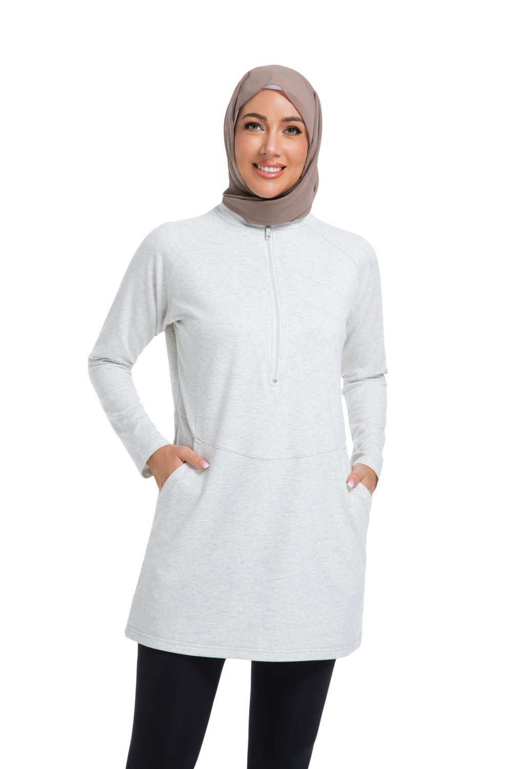 Damen Kapuzenpullover mit Reissverschluss
