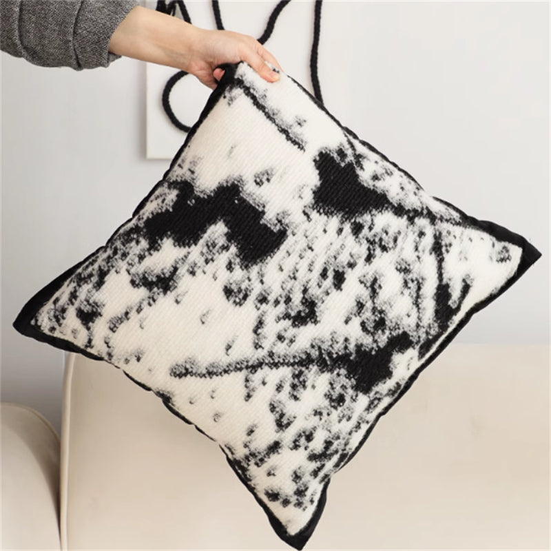 Leopard Kissen ohne Kern, quadratisch, schwarz-weiss – Bild 3 | LuxeStyle