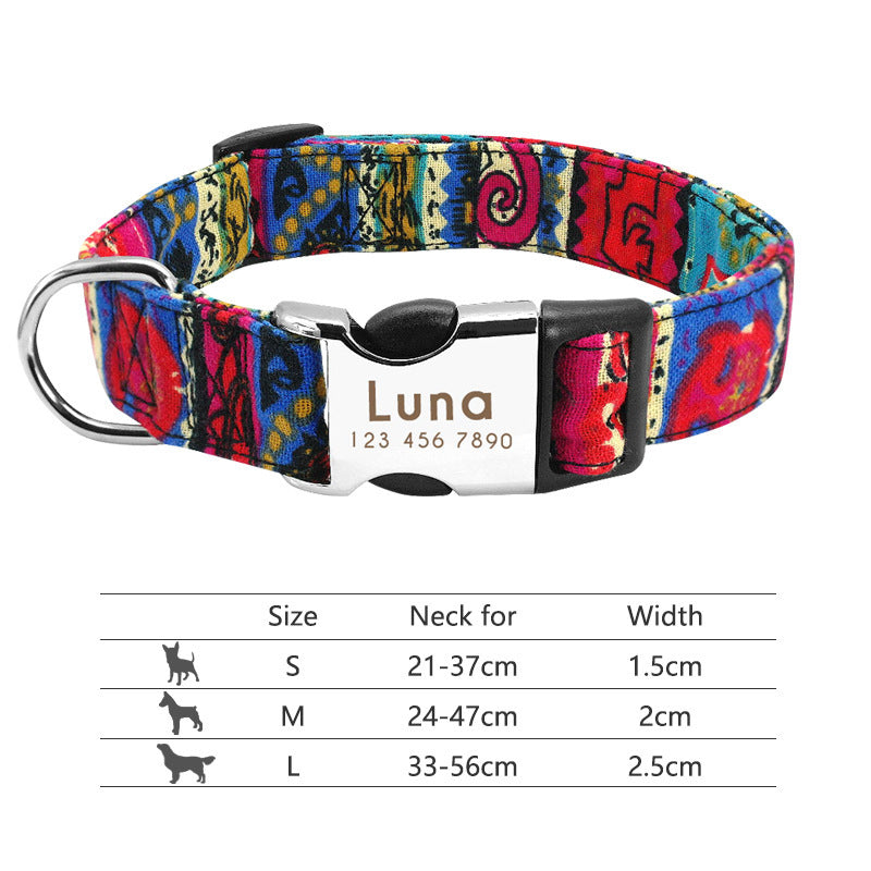 Personalisiertes Nylon-Halsband für Haustiere – Bild 3 | LuxeStyle