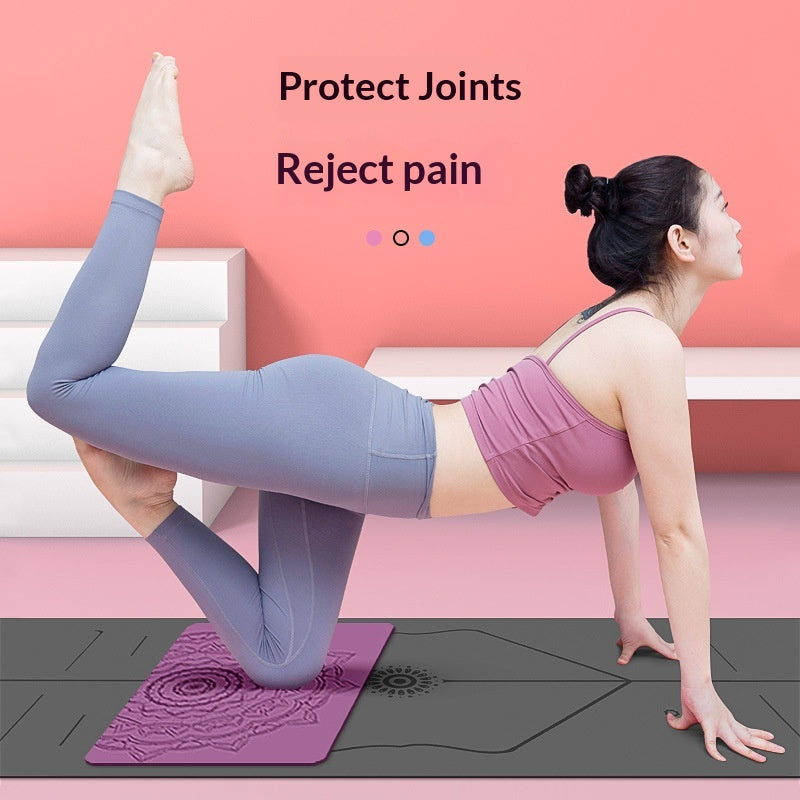 Mini Yoga Matte aus Naturkautschuk mit Druck – Ansicht 2