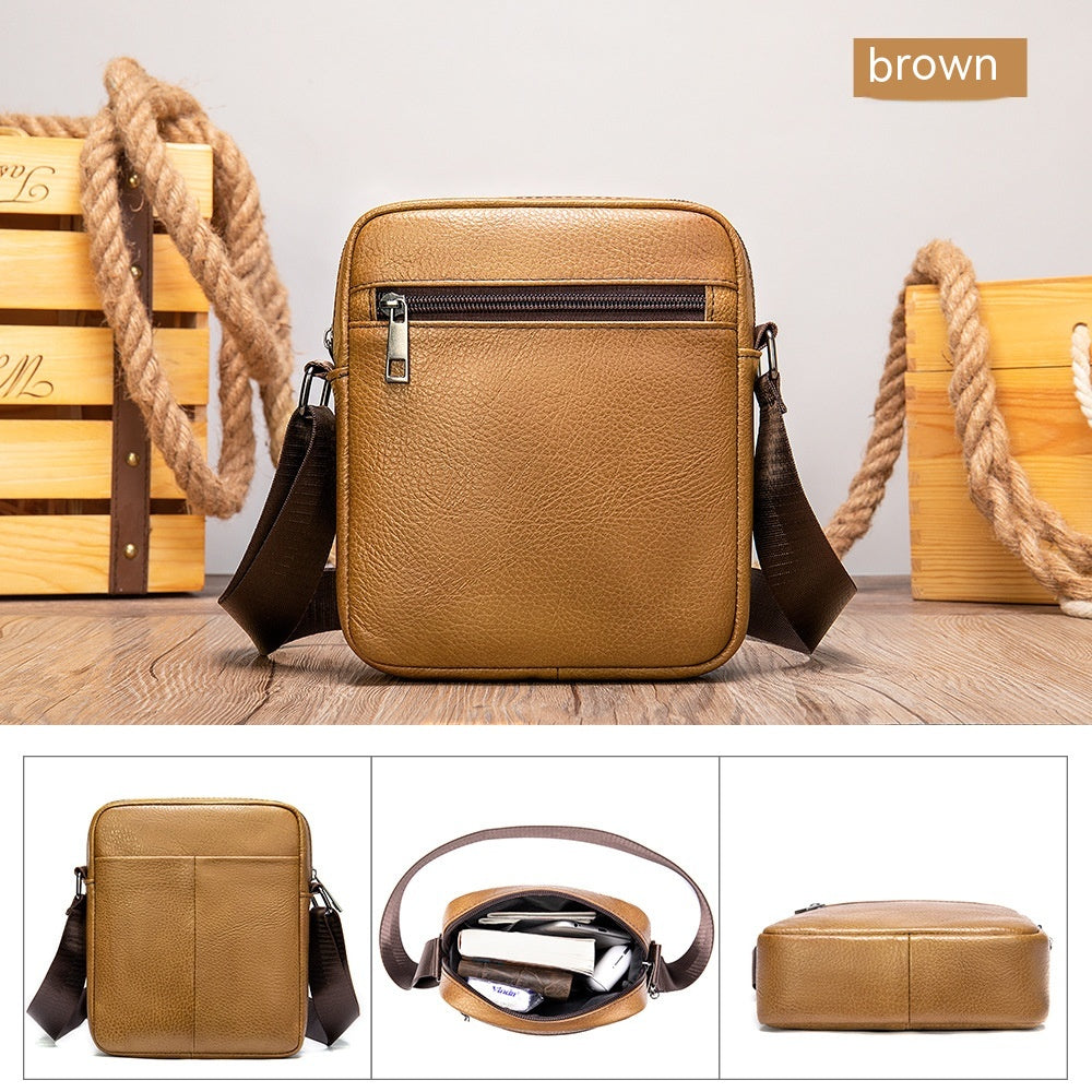 Business Herren Leder Schultertasche – Bild 5 | LuxeStyle
