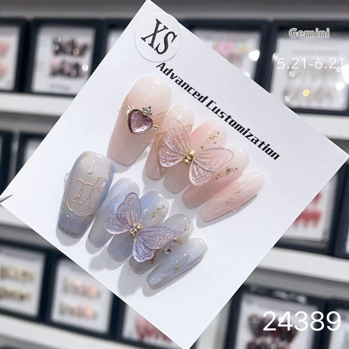 Aufklebbare Handbemalte Kristallnägel – Bild 12 | LuxeStyle