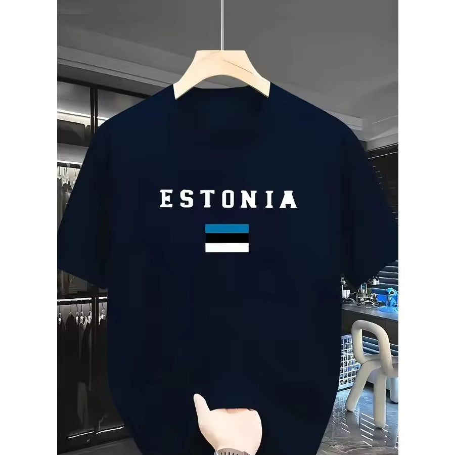 Gedrucktes Weitgeschnittenes Leichtes Kurzarmshirt
