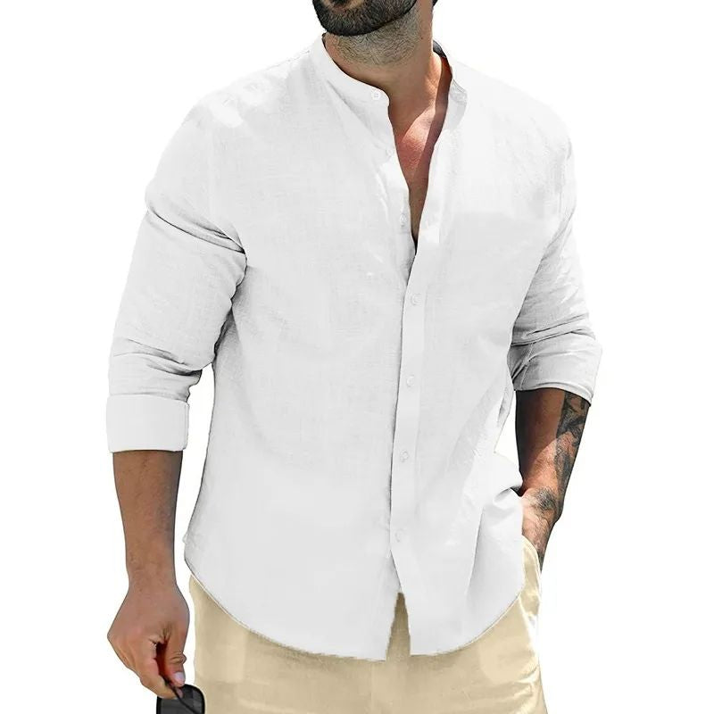Herren Langarmhemd aus Baumwolle – Bild 9 | LuxeStyle