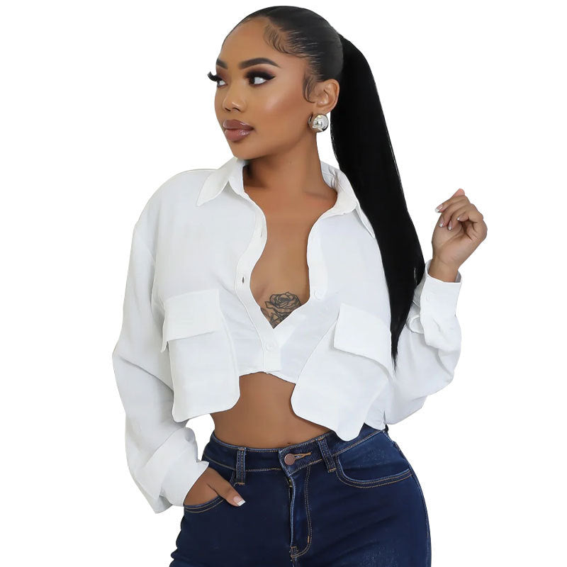 Elegante Langarm-Bluse für Damen