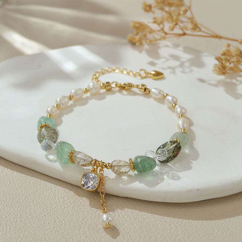 Perlenarmband mit Zirkon-Design – Bild 6 | LuxeStyle