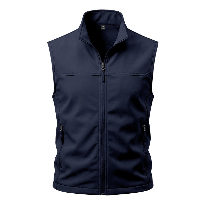 Herren Utility-Weste mit Stehkragen