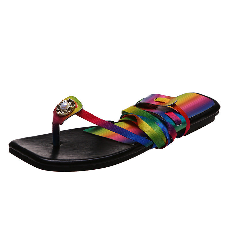 Damen-Sandalen mit bunten Schnürsenkeln – Bild 3 | LuxeStyle