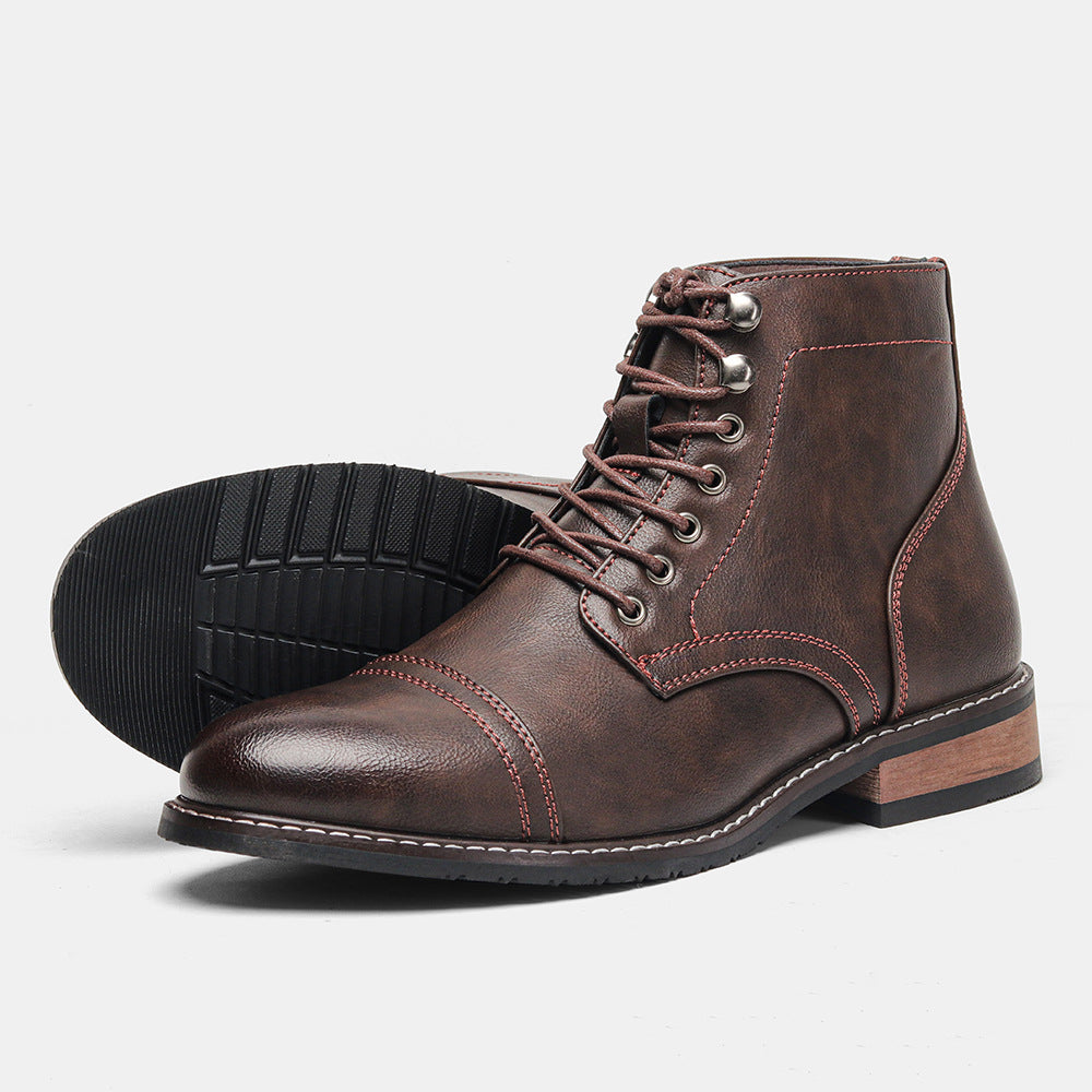 Vintage Casual Leder Boots für Herren