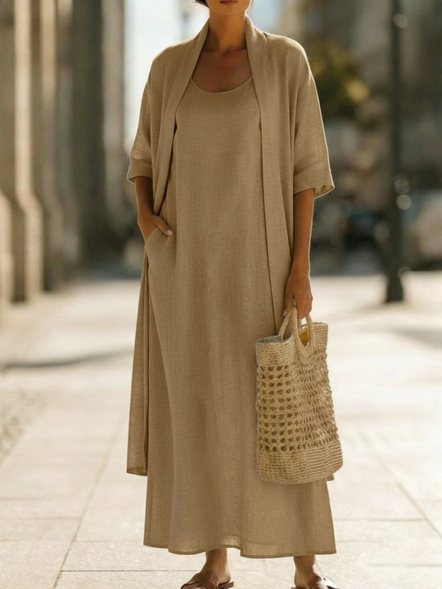 Elegantes Zweiteiler-Kleid im A-Linien-Schnitt