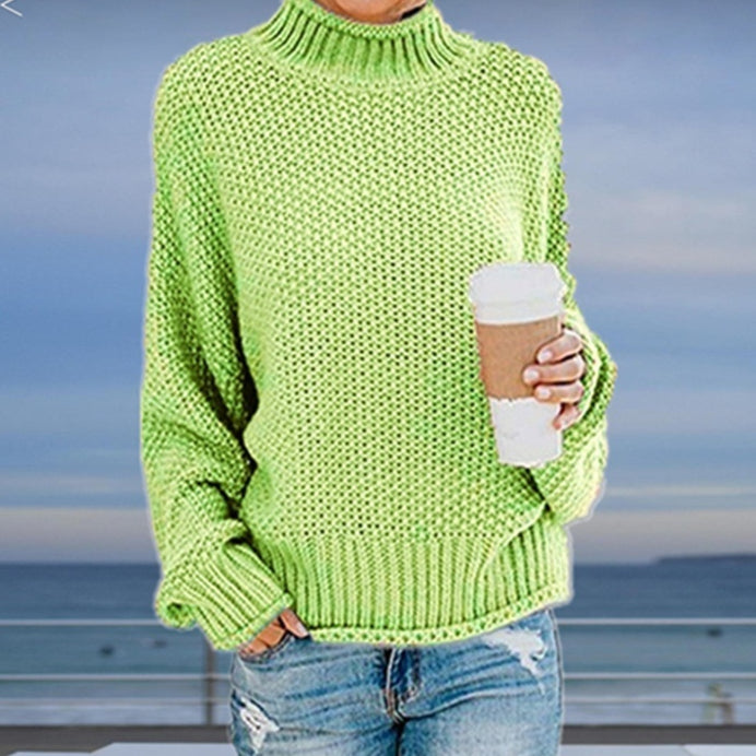 Flügelärmel Pullover Weit Geschnitten