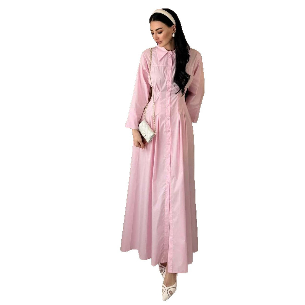 Gerades Kleid mit Langarm