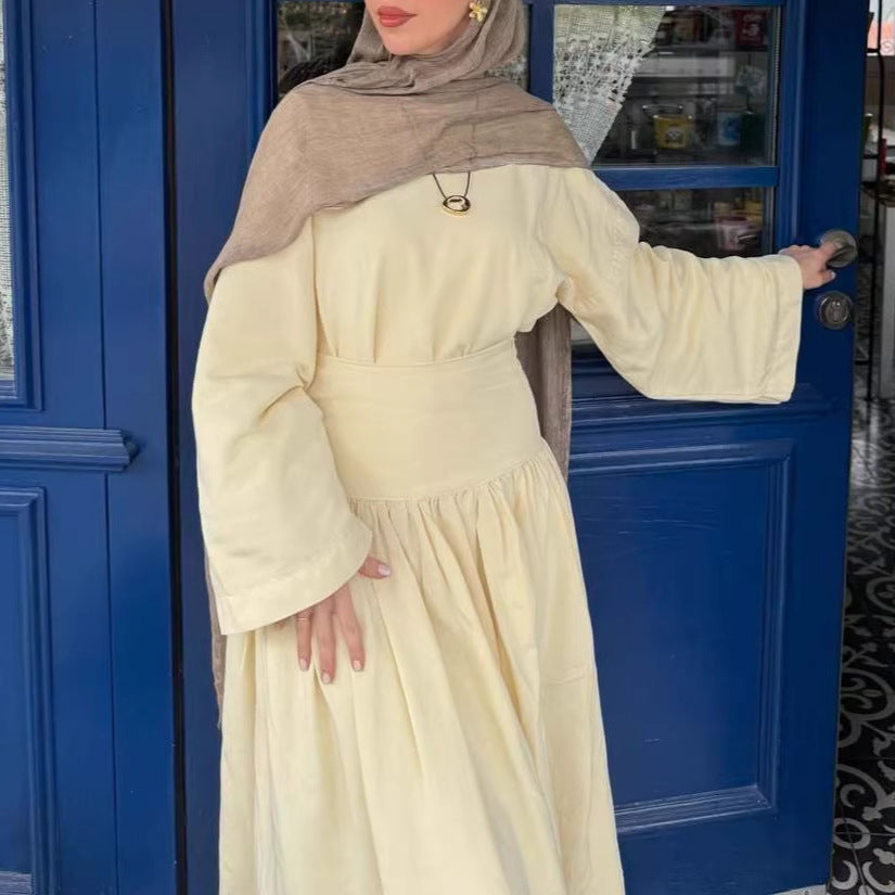 A-Linien Maxikleid mit Rundhals – Bild 6 | LuxeStyle