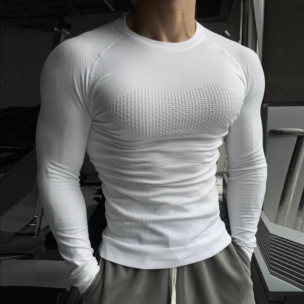 Feuchtigkeitsableitendes, eng anliegendes Langarm-T-Shirt – Bild 3 | LuxeStyle