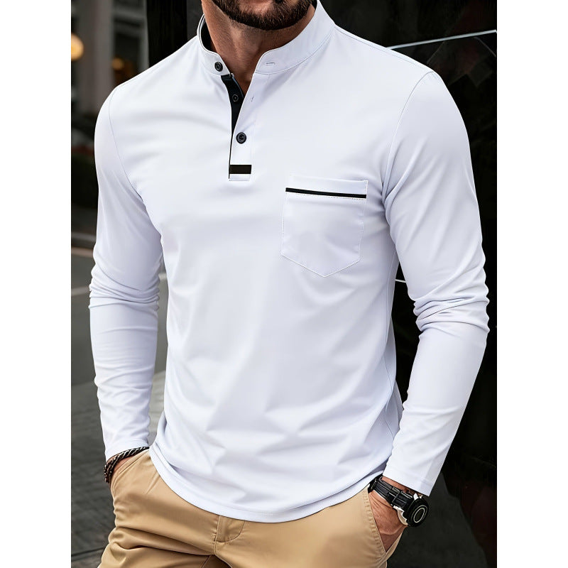 Slim Fit Poloshirt mit langen Ärmeln – Bild 8 | LuxeStyle
