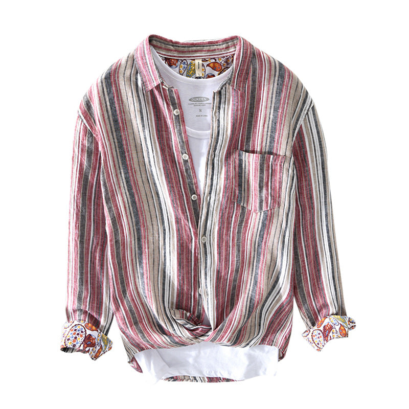 Linen-Stripes Hemd für Männer – Bild 4 | LuxeStyle
