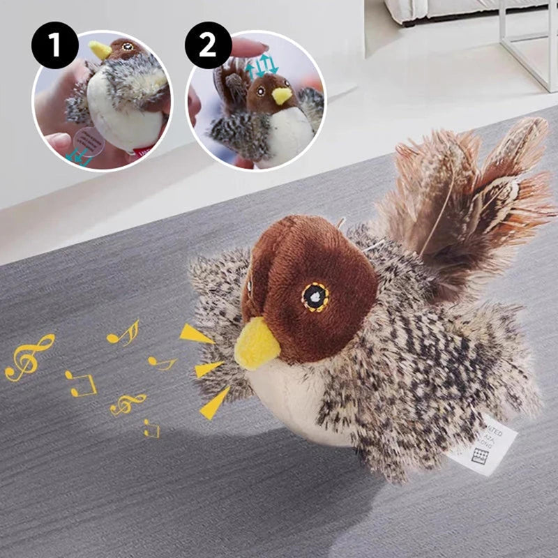 Interaktiver Vogel mit Sound für Katzen