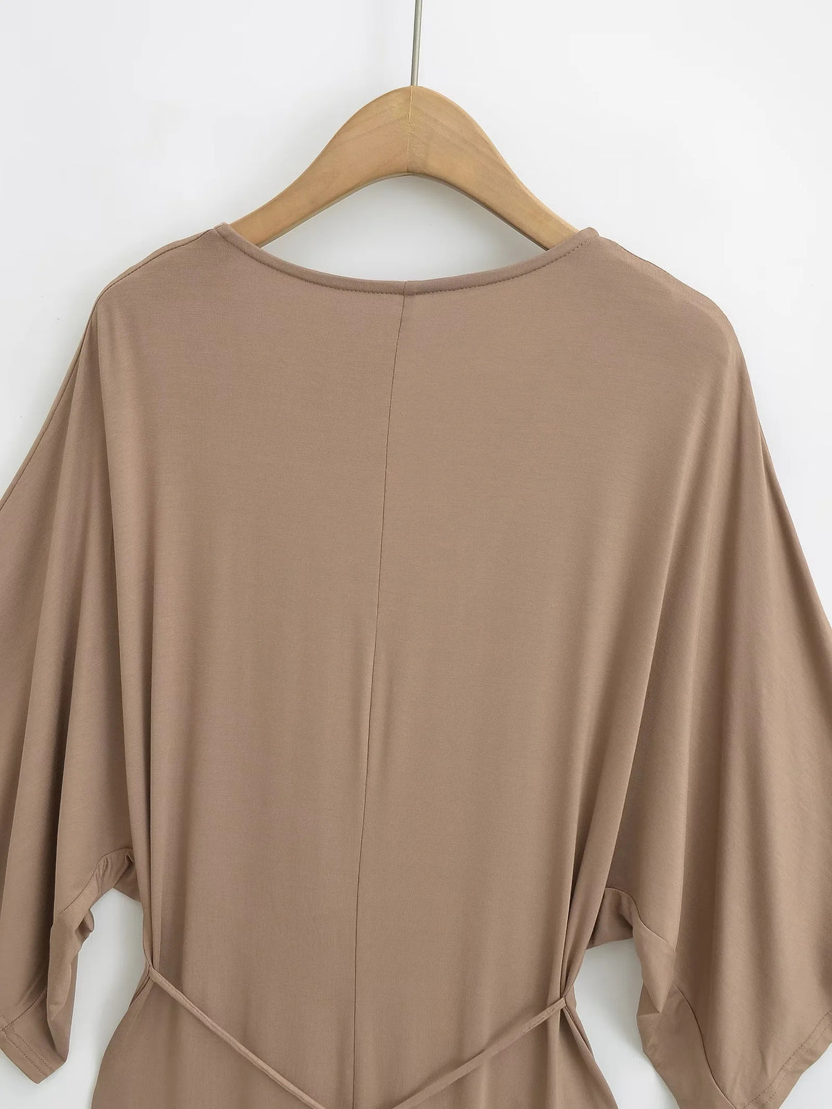 Bauchbetonte Batwing-Ärmel-Kleid in Salmon – Bild 5 | LuxeStyle