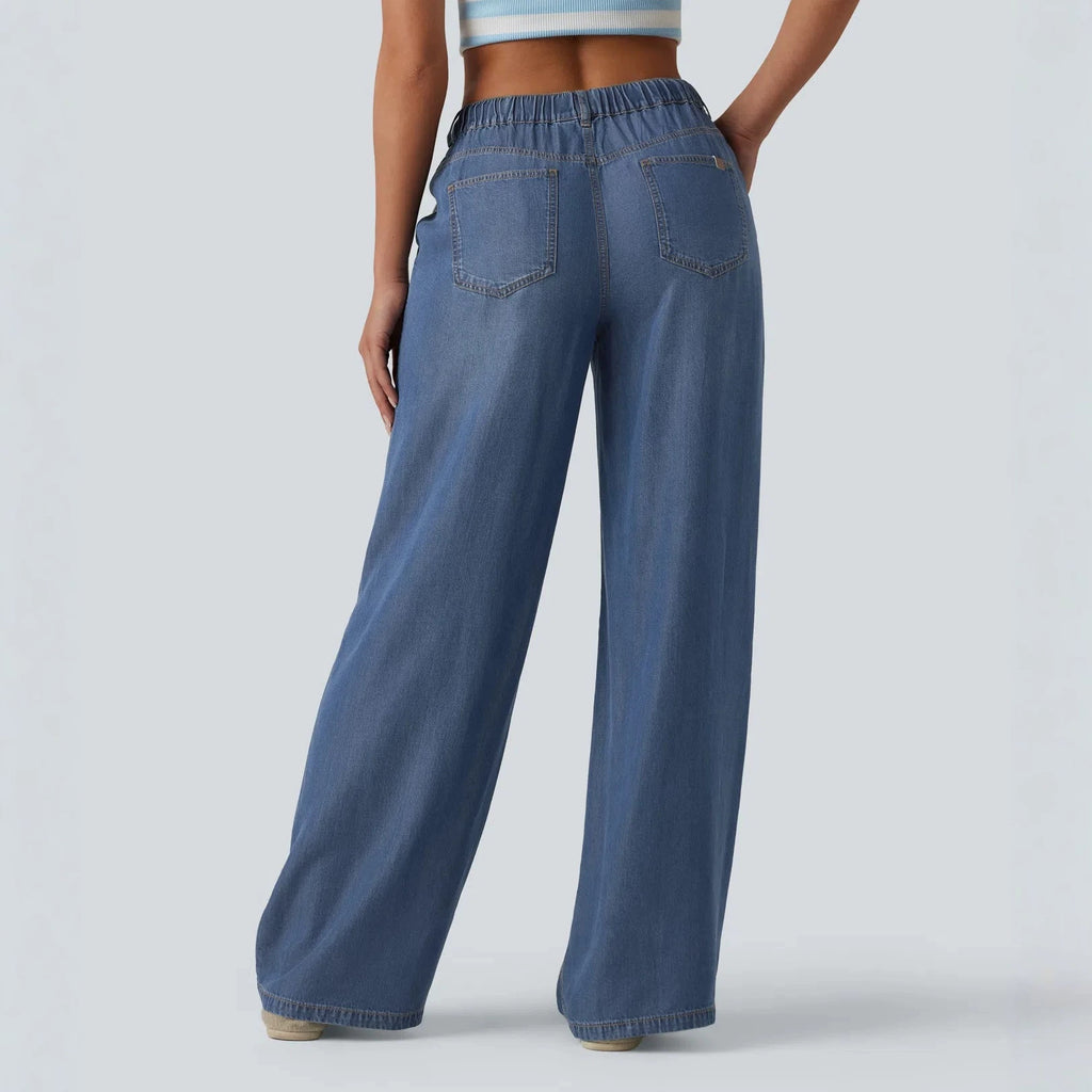 Denim Hose mit weitem Bein